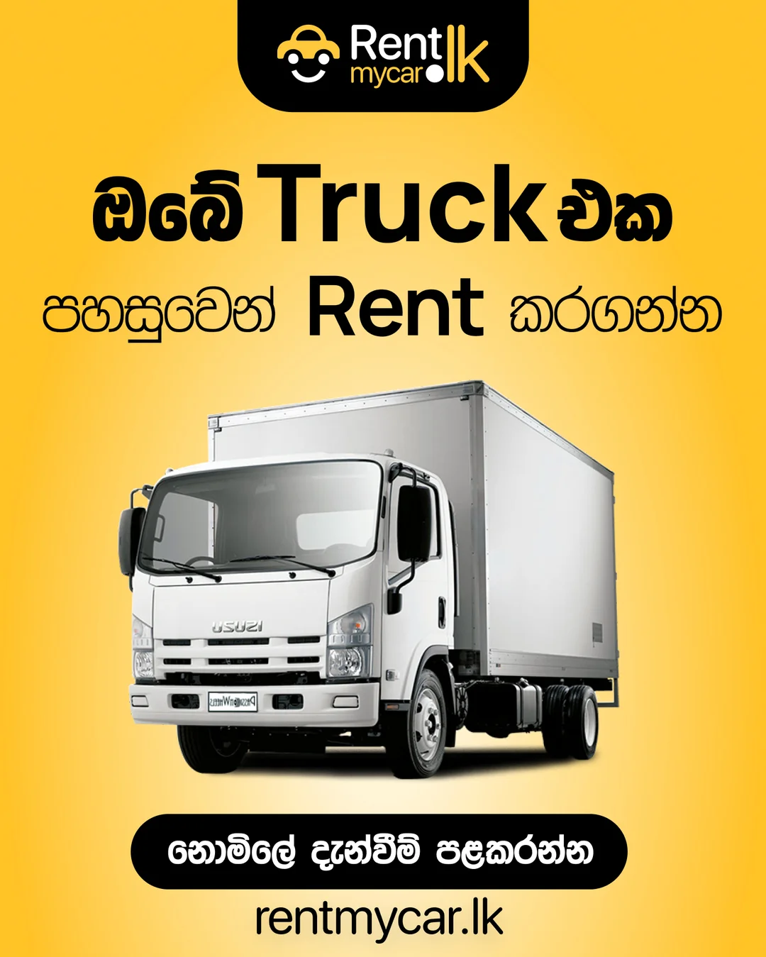 RentMyCar.lk social media campaign — Lorry post